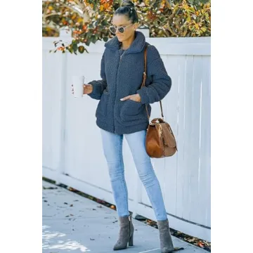 Stylish PRETTYGARDEN Sherpa Fleece Jacket for Women