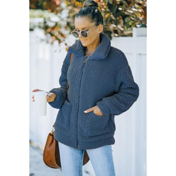 Stylish PRETTYGARDEN Sherpa Fleece Jacket for Women