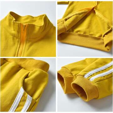 Toddler Sports Clothing Set - Zip Up Outfit 12M-5Y