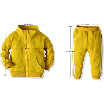 Toddler Sports Clothing Set - Zip Up Outfit 12M-5Y