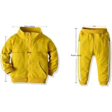Toddler Sports Clothing Set - Zip Up Outfit 12M-5Y