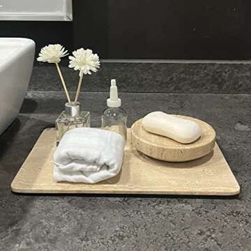 Elegant StonePlus Natural Marble Tray for Every Occasion