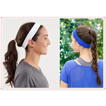 WDGROW No Dmamage Hair Ties for Girls,Women,Men,Large Pony tails Hair Ties,Handmade Bracelets, Hair Tie for Thick Curly Hair,20Pcs,4-1 Design,Hair Elastics (Slight blue)