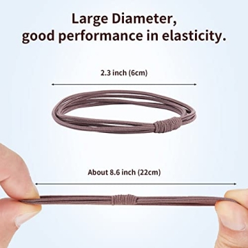 WDGROW No Dmamage Hair Ties for Girls,Women,Men,Large Pony tails Hair Ties,Handmade Bracelets, Hair Tie for Thick Curly Hair,20Pcs,4-1 Design,Hair Elastics (Slight blue)