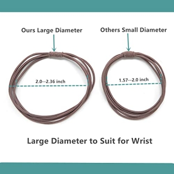 WDGROW No Dmamage Hair Ties for Girls,Women,Men,Large Pony tails Hair Ties,Handmade Bracelets, Hair Tie for Thick Curly Hair,20Pcs,4-1 Design,Hair Elastics (Slight blue)