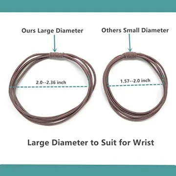 WDGROW No Dmamage Hair Ties for Girls,Women,Men,Large Pony tails Hair Ties,Handmade Bracelets, Hair Tie for Thick Curly Hair,20Pcs,4-1 Design,Hair Elastics (Slight blue)