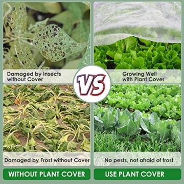 Eowllo Outdoor Plant Covers for Winter Freeze Protection,10ft X 30ft 0.95 Oz/Yd² Frost Blankets,Frost Cloths,Garden Frost Cover,Floating Row Covers for Garden Beds Pest Protection