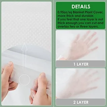 Eowllo Outdoor Plant Covers for Winter Freeze Protection,10ft X 30ft 0.95 Oz/Yd² Frost Blankets,Frost Cloths,Garden Frost Cover,Floating Row Covers for Garden Beds Pest Protection