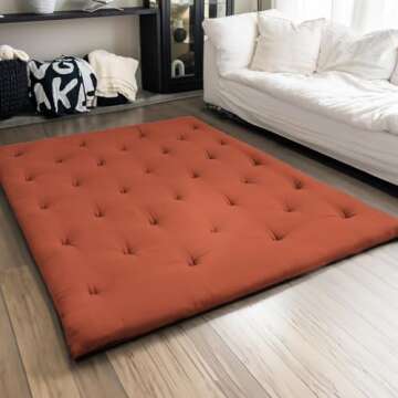 ZonLi Japanese Futon Floor Mattress Queen Size 60" x 80", 100% Cotton 2.5'' Thicken Tatami Mattress,...