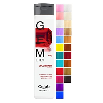 Gem Lites Ruby Red Colorwash: Professional Pigmented Shampoo for Dyed Red Hair