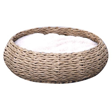 PetPals Round Cat Bed with Plush Pillow for Ultimate Comfort
