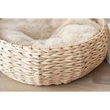 PetPals Round Cat Bed with Plush Pillow for Ultimate Comfort