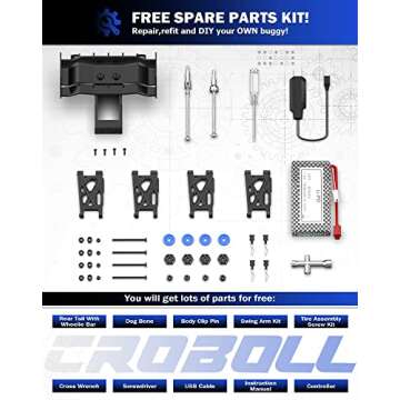 CROBOLL 1:14 Fast RC Car with High Speed and Durability