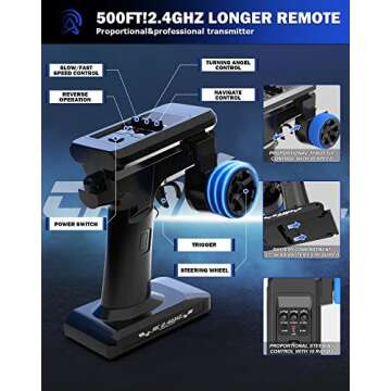 CROBOLL 1:14 Fast RC Car with High Speed and Durability