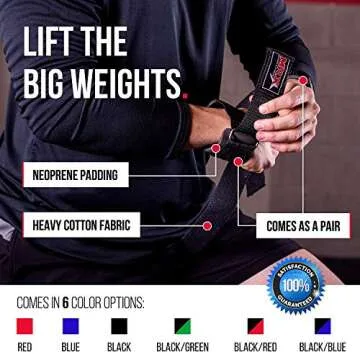 MRX Lifting Strap for Weightlifting Deadlift Straps for Powerlifting with Wrist Wrap Support for Strength Training Bodybuilding Wrist Straps for Weight Lifting|Black/Blue