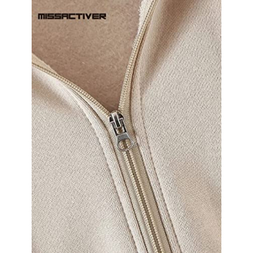 MISSACTIVER Vintage Oversized Zip Up Hoodie for Women