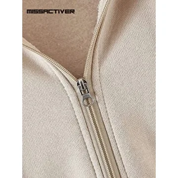 MISSACTIVER Vintage Oversized Zip Up Hoodie for Women