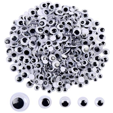 DECORA 500 Self-Adhesive Wiggle Eyes for Crafting Fun
