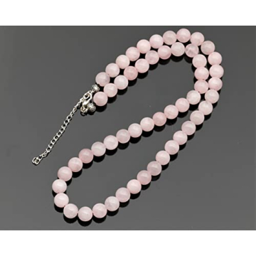 Natural Rose Quartz Choker, Genuine 8mm Crystal Necklace