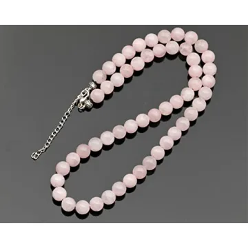Natural Rose Quartz Choker, Genuine 8mm Crystal Necklace