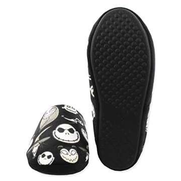 Disney The Nightmare Before Christmas Jack Sally Adult Women's Scuff Slide On Slippers (Medium, Black)