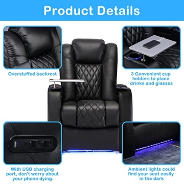 Weilianda Leather Recliner: Comfort & Functionality for Home Theaters