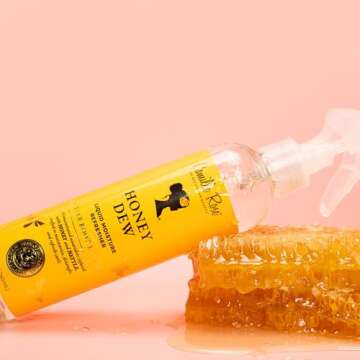 Camille Rose Honey Dew Liquid Moisture Hair Refresher, with Honey and Nettle Root, for a Daily Curl Refresh and Soft, Silky Hair, 8 fl oz