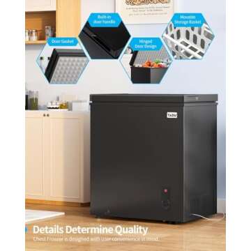 Compact TABU Chest Freezer - 3.5 Cu.Ft. Space Saver