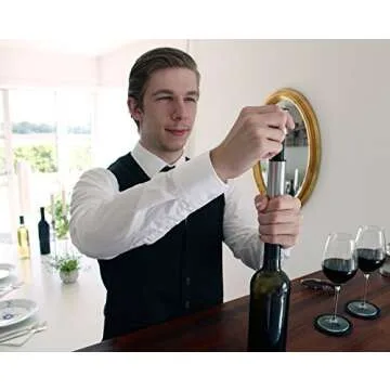 Barvivo Red Wine Aerator and Wine Saver Pump with 2 Vacuum Bottle Stoppers - Preserver For Your Wine - Ultimate Gift Idea as Valentines Day Gifts - Wine Vacuum Pump for Enhanced Taste of Wine