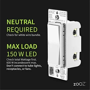 Zooz Z-Wave Long Range On Off Switch for Smart Homes