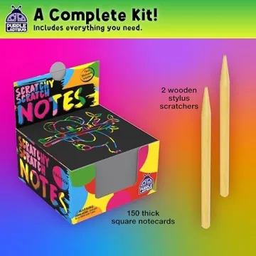 Rainbow Scratch Art Mini Notes - Gift for Kids & Teens