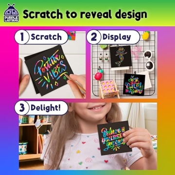 Rainbow Scratch Art Mini Notes - Gift for Kids & Teens