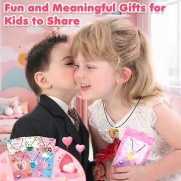 Ludmila Gems DIY Heart Necklace Kit for Kids 24 Pack
