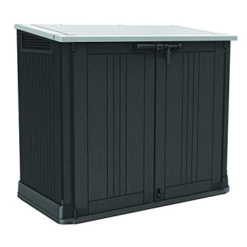 Keter Store-It-Out Prime 4.3 x 3.7 ft. Outdoor Resin Storage Shed with Easy Lift Hinges, Perfect for...