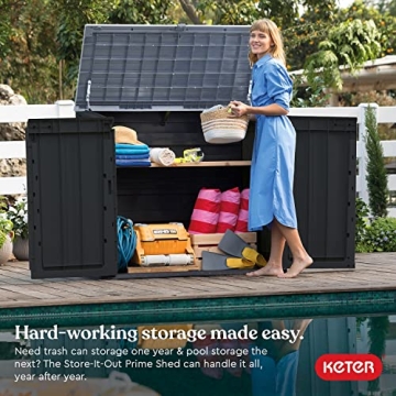 Keter Outdoor Resin Storage Shed with Easy Lift Hinges