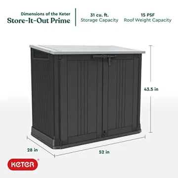 Keter Outdoor Resin Storage Shed with Easy Lift Hinges