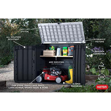 Keter Outdoor Resin Storage Shed with Easy Lift Hinges