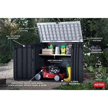 Keter Outdoor Resin Storage Shed with Easy Lift Hinges