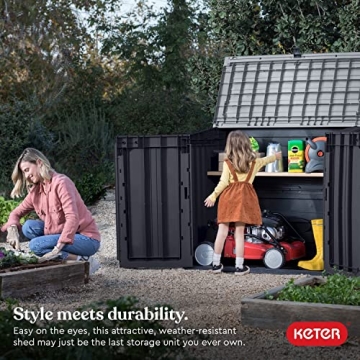 Keter Outdoor Resin Storage Shed with Easy Lift Hinges