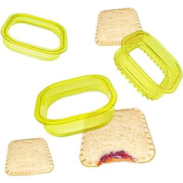 Uncrustables Sandwich Cutter and Sealer remove bread Crust make DIY sandwitch for kids, Decruster Sandwich Maker, Cut and Seal for Lunchbox