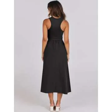 Shop ANRABESS Women's Sleeveless Midi Sundress Now