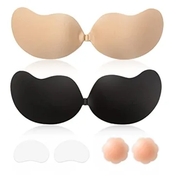 Sticky Bra Backless Adhesive Invisible Push-Up Bras - 2 Pairs