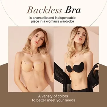 Backless Adhesive Sticky Bra - 2 Pairs for Comfort