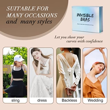Backless Adhesive Sticky Bra - 2 Pairs for Comfort