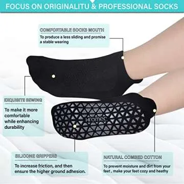 Non Slip Yoga Socks with Grips for Men & Women
