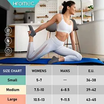 Non Slip Yoga Socks with Grips for Men & Women