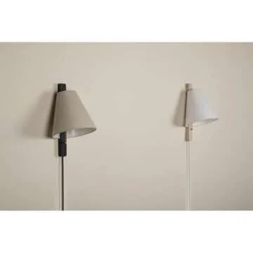 MITZI HUDSON VALLEY LIGHTING Ellen - 1 Light Plug-in Wall Sconce - Elegant Aged Brass with White-Was...