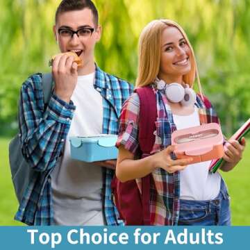 Itopor® Bento Box,Ideal Leak-Proof Lunch Box for Kids & Adults,Mom’s Top Choice,Kids Lunch Box No BPA & Chemical Dyes,Portable Lunch Box Kid,Durable Lunch Container for Family(Blue), PP168