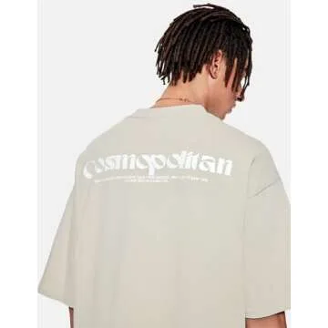 Vamtac Mens Oversized Doberman Graphic Tees Shirt Casual Summer Tops Streetwear Aesthetic T-Shirt Unisex Beige L