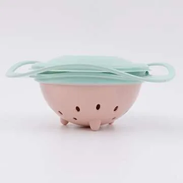 ZTL Gyro Bowl 360 Dgree Rotation Spill Resistant Gyroscopic Bowl with Lid